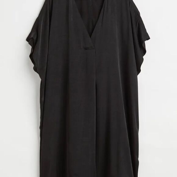 H&M Kaftan Dress Black New - Picture 5 of 7